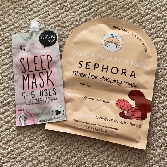Sephora Other - Sephora and Oh K! Sleep Mask Bundle Overnight Face Mask Hair Night Treatment Set